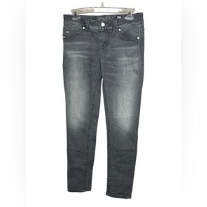 Miss Me Dark Gray Mid Rise Skinny Jeans